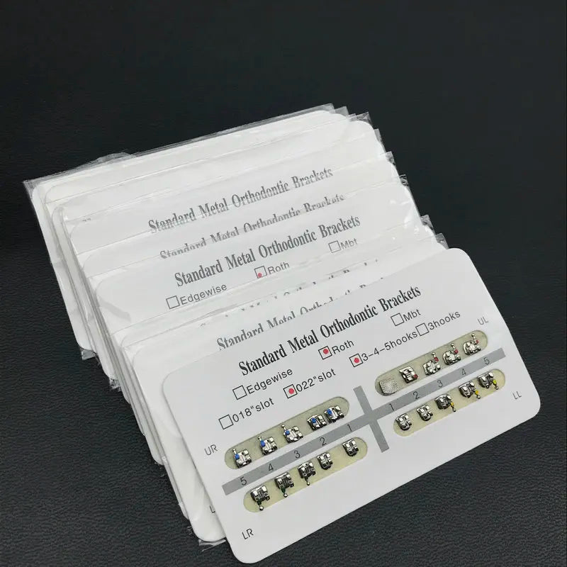 10 Packs Dental Orthodontic Metal Braces – Mini Roth/MBT/Edgewise 022 Slot Brackets for Dentist Treatment