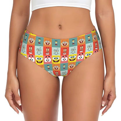 Women’s Anime Graphic Brief Panties - Soft Cartoon Print Underwear
