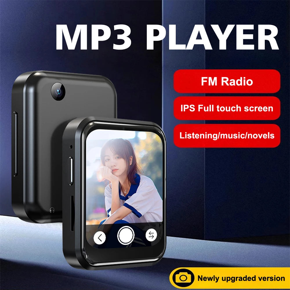 MP3 Music Player with Bluetooth 5.4 - HiFi MP4 Walkman, Full Touch Screen, Built-in Speaker, Recorder, Camera, FM & E-book