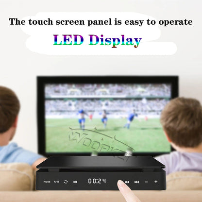 Woopker HD DVD Player – HDMI & AV Connection, USB Input, Headphone Output, LED Touch Screen, 1080P Type-C 5V/2A