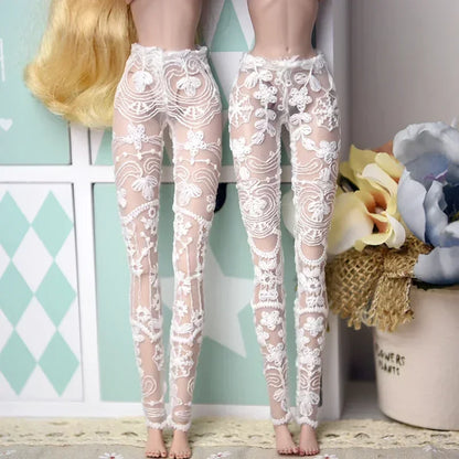 1/6 Scale Doll White Lace Socks & Stockings Set – Casual Pants Accessories for BB Dolls