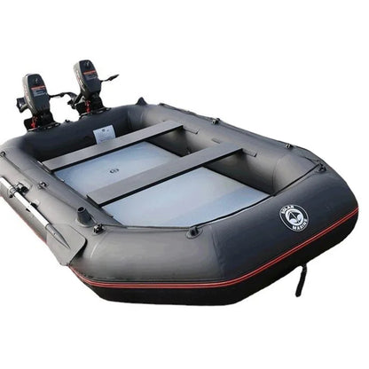 8.5ft Dinghy Boat for Adults – Widened Inflatable Fishing Kayak, Raft, Sport Boat with Paddles, Air Pump & Carry Bag