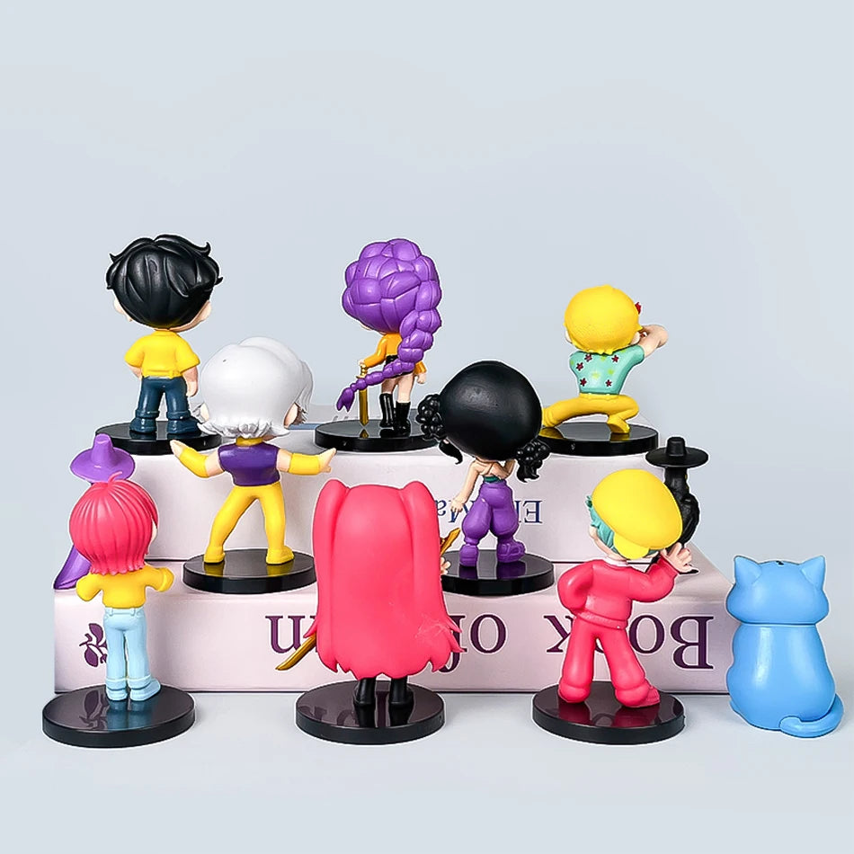 10pcs Witch Huntress Squad Anime Figures – Q Version Collectible Figurines for Fans, Christmas Gift