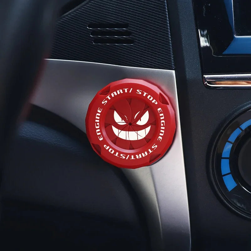 Car One-Key Start/Stop Button Cover – Engine Ignition Protective Sticker for Car & Motorcycle Interior Decoration