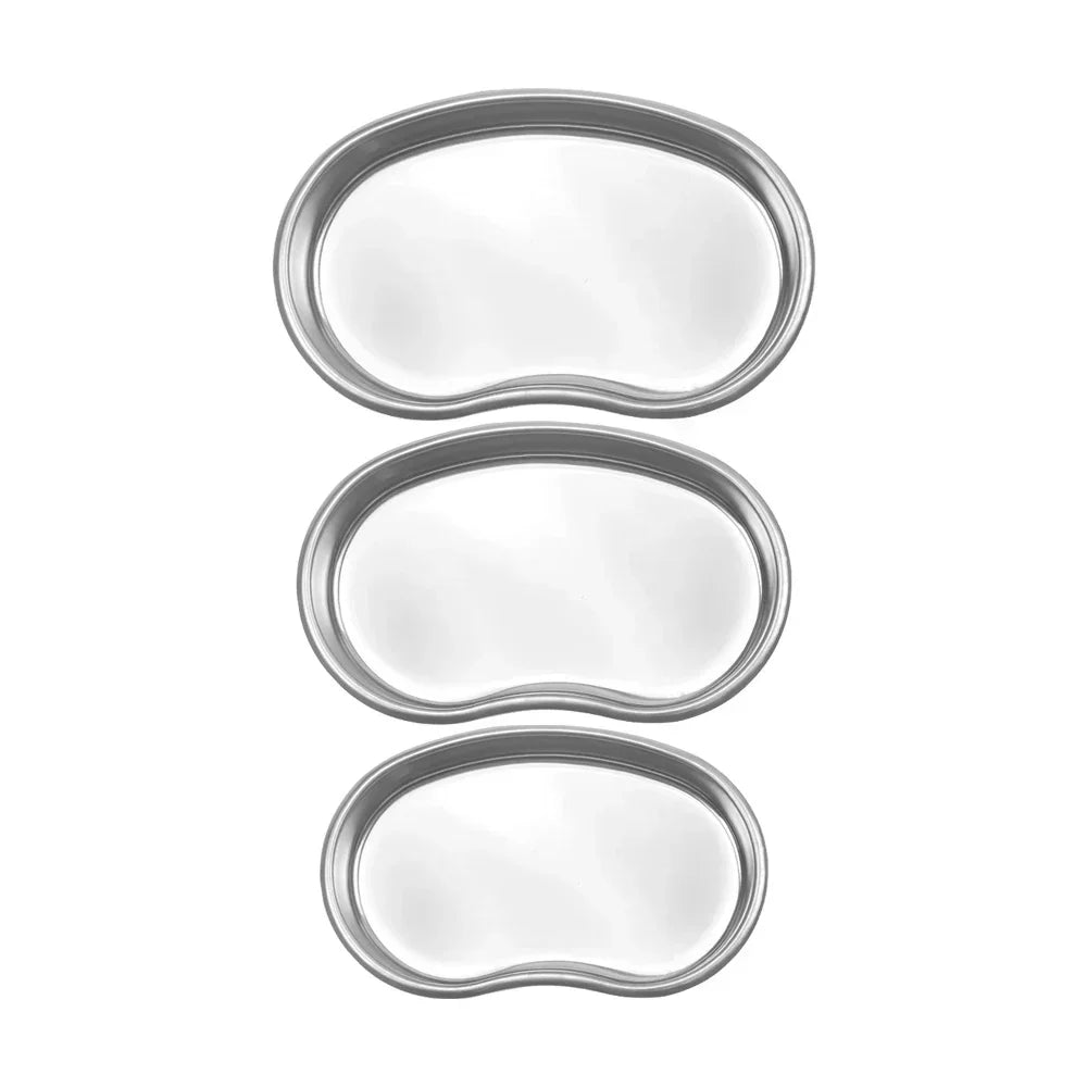 Stainless Steel Kidney Tray — Sterilized Jar Pot Container with Tweezers for Medical, Dental, Surgical, Cosmetic & Tattoo Use