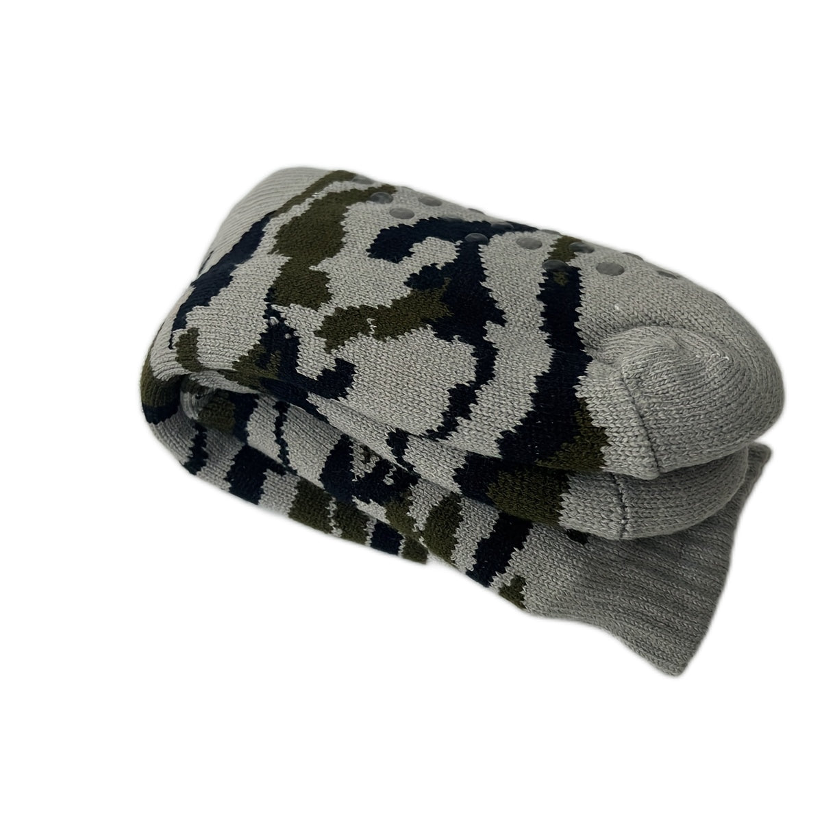 Men’s Winter Thermal Socks – Warm Leopard Print Short Plush Velvet Non-Slip Fuzzy Floor Socks, Camouflage Gift 2023