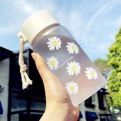 500ml BPA-Free Plastic Transparent Water Bottle - Portable Outdoor Sports Cup with Rope - Student Mug