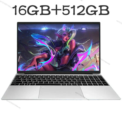 2024 Ultrabook Laptop 15.6-Inch - AMD R7 4700U/R5 4500U, 36GB DDR4, 2TB, Backlit Keyboard, Fingerprint Unlock, Windows OS Gaming Notebook
