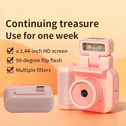 Y4000 Mini HD 1080P Camera with Screen – Portable Retro Compact Video Recorder with Flash and Battery Dock