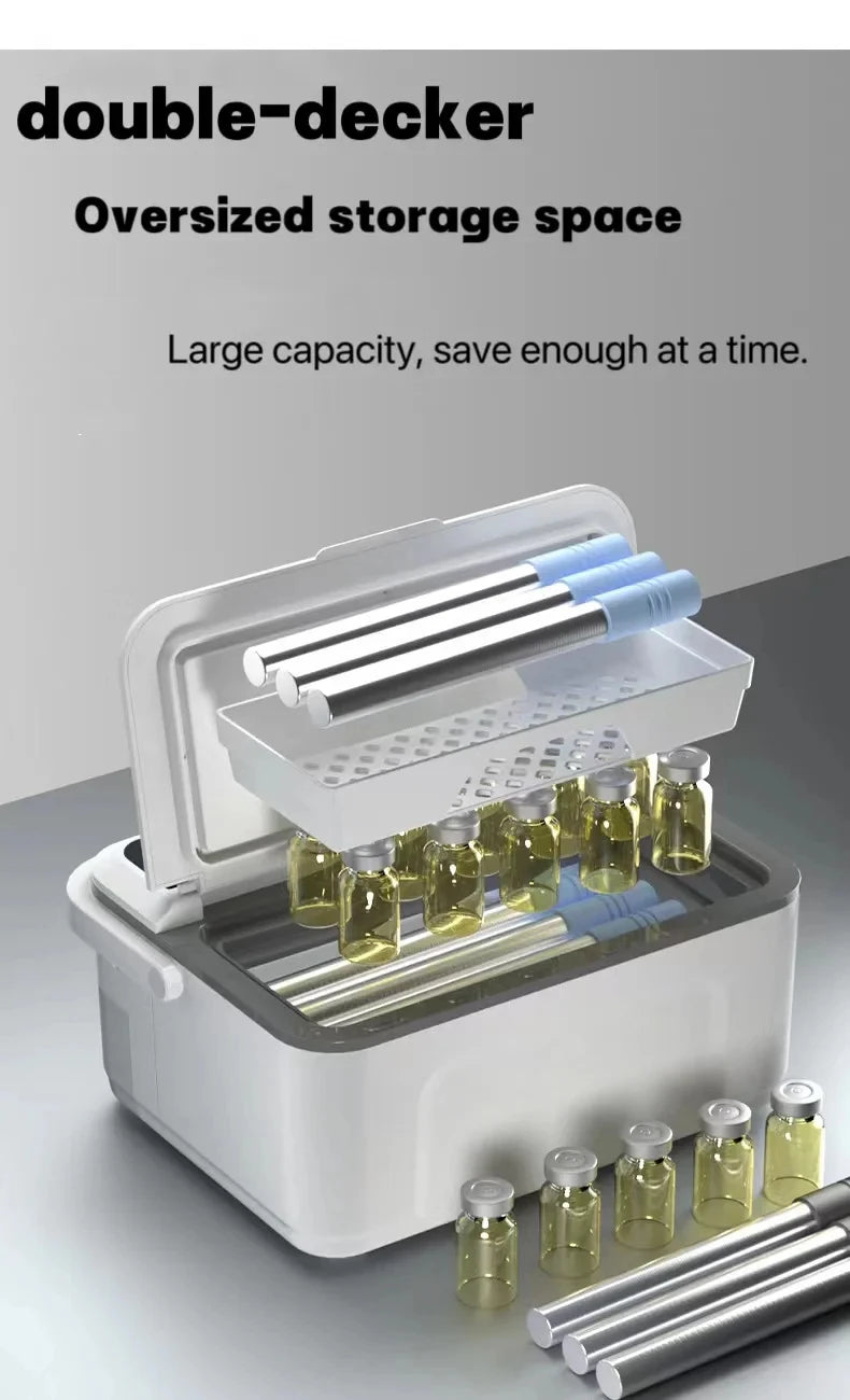 Double Layer Large Capacity Insulin Cooler Box – Portable Medicine Refrigerator for Insulin Storage