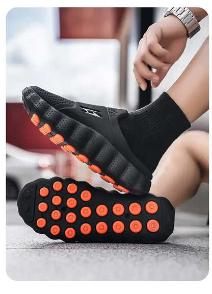 2026 Oversized Closed-Toe Slides - Thick Platform Sole Comfort Walking Slippers with Shock Absorption & Strong Grip