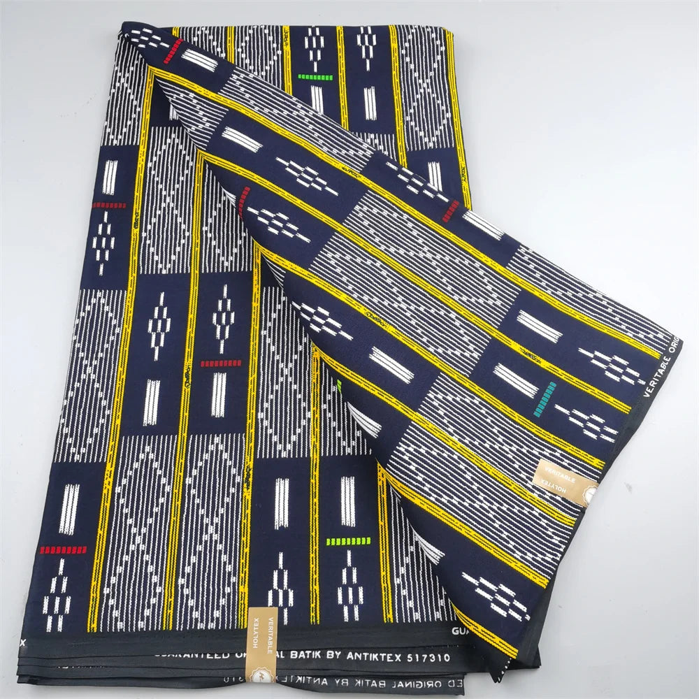 African Ankara Wax Print Fabric - 100% Cotton Nigerian Designer Pagne for Sewing, Party Dresses & DIY Patchwork