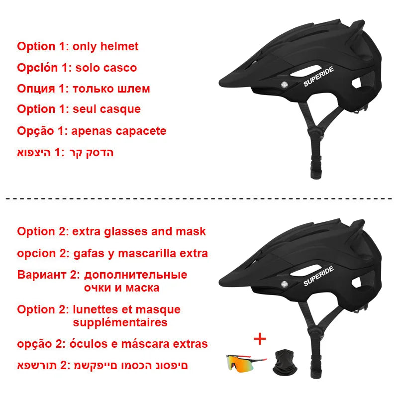 SUPERIDE Outdoor Cycling Helmet - Breathable Ultralight XC MTB Bicycle Helmet, Integrally-Molded Mountain & Road Bike Safety Gear