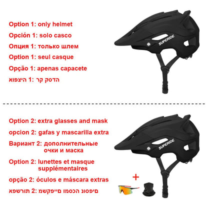 SUPERIDE Outdoor Cycling Helmet - Breathable Ultralight XC MTB Bicycle Helmet, Integrally-Molded Mountain & Road Bike Safety Gear