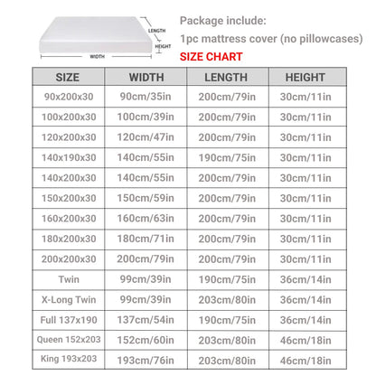 Waterproof Mattress Protector with Zipper - Soft, Breathable & Noiseless Cover for Single, Double, Queen, or King Size Bed