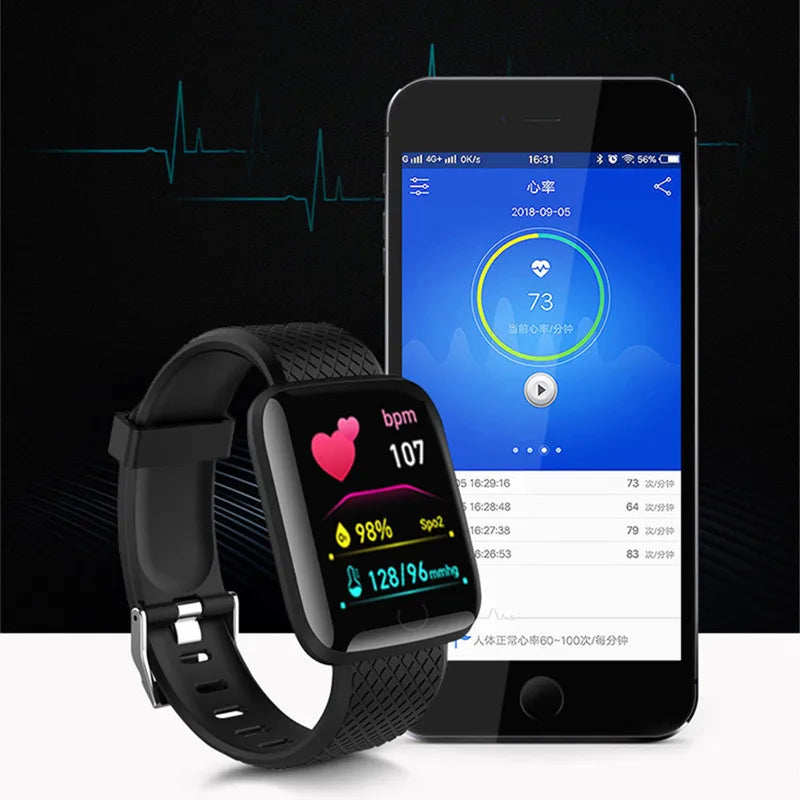 116Plus Smartwatch - Full Touch Fitness Watch with Bluetooth & IP67 Waterproof Design