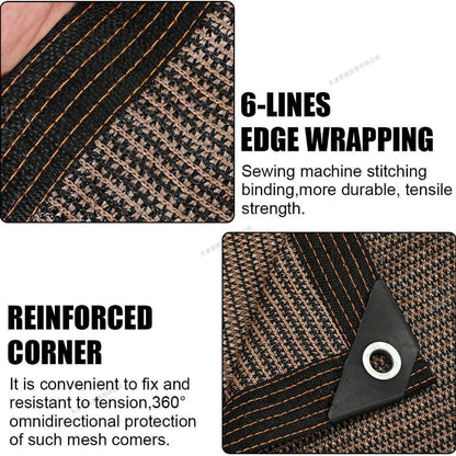 Garden Shade Cloth - Sun Shade Fabric with Grommets for Patio, Pergola, Garden & Greenhouse