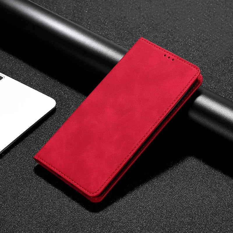 PU Leather Wallet Case for OPPO Realme C Series (C1–C67) – Flip Cover with Card Holder & Stand Function