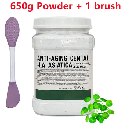 650g Chamomile & Hyaluronic Acid Facial Mask Powder – Moisturizing Rose Jelly Skin Care Mask with Silicone Brush for Elasticity Boost