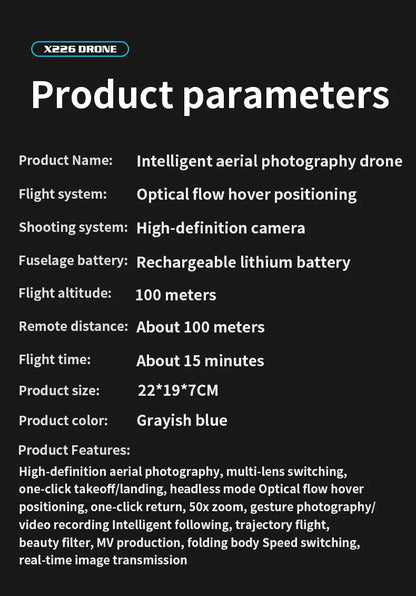 X266 Mini RC Drone – 8K HD Dual Camera, 6-Axis Headless Quadcopter with 360° Flip, Remote Control Helicopter Toy for Boys