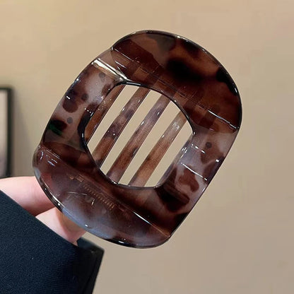 New Korean Acetic Acid Hair Clip – Women's Leopard Spring Spoon Clip, Stylish Hair Accessories & Simple Headpiece