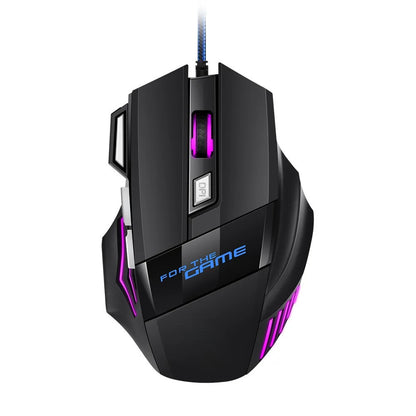 Hyperspeed USB Gaming Mouse | RGB Backlit Ergonomic 7D Wired Mouse for Laptop & PC Gamer