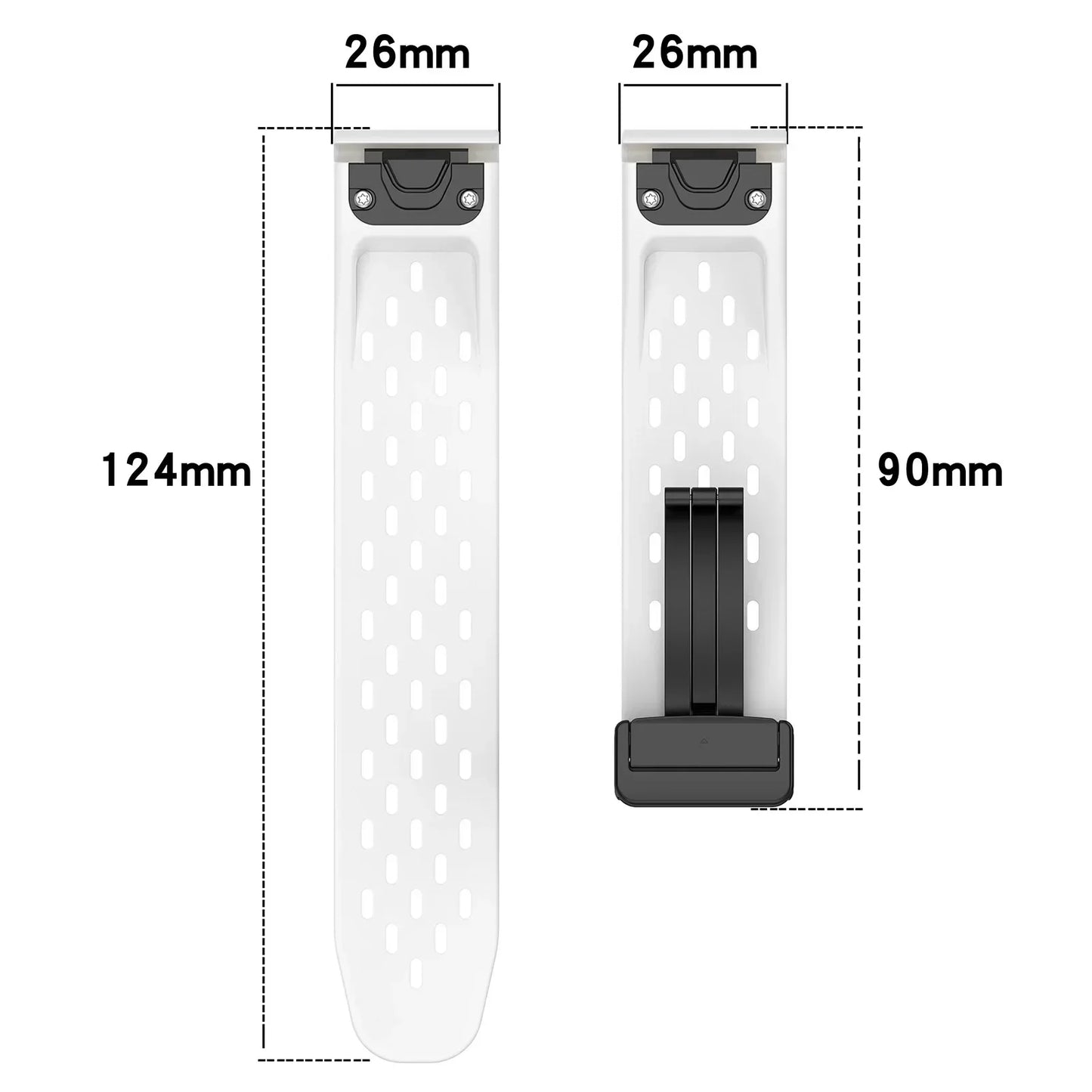 Quick Fit Silicone Strap for Garmin Fenix & Forerunner — 26mm, 22mm, 20mm Bands for Fenix 7X/7 Pro/6X/6/5X/5 Plus, Tactix 7, Forerunner 965/955, Enduro