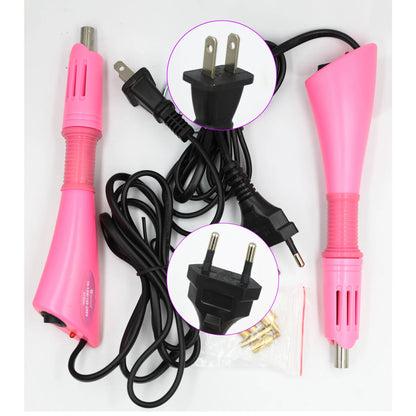 Fast Heated Hotfix Rhinestones Applicator Iron-on Wand - EU/US Plug Heat-fix Tool Gun - Mixed Size Glass Diamonds