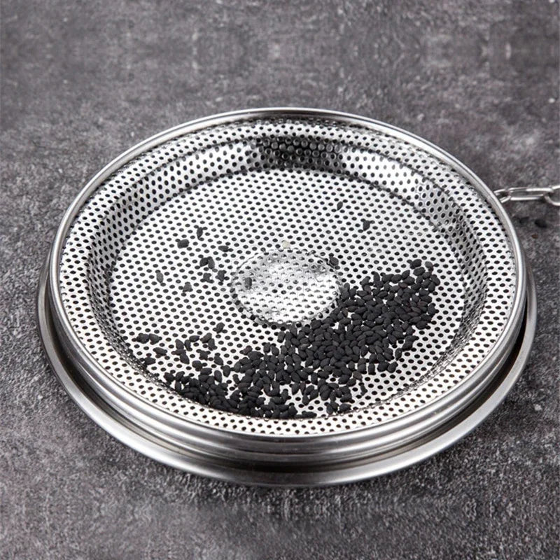 304 Stainless Steel Round Hole Seasoning Bag — Spice, Gravy & Soup Strainer Basket for Brine, Hot Pot, and Slag Separation