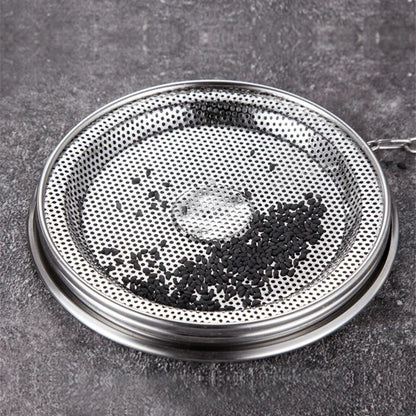 304 Stainless Steel Round Hole Seasoning Bag — Spice, Gravy & Soup Strainer Basket for Brine, Hot Pot, and Slag Separation