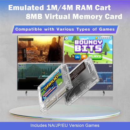 EPICJOY SEGA Saturn SAROO Optical Drive Emulator — SDLoader FlashCart with 1MB/4MB RAM & 8MB Memory Card