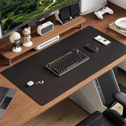PU Leather Desk Mouse Pad – Waterproof Non-Slip Gaming & Office Keyboard Mat, Solid Color Computer Desk Mat Protector