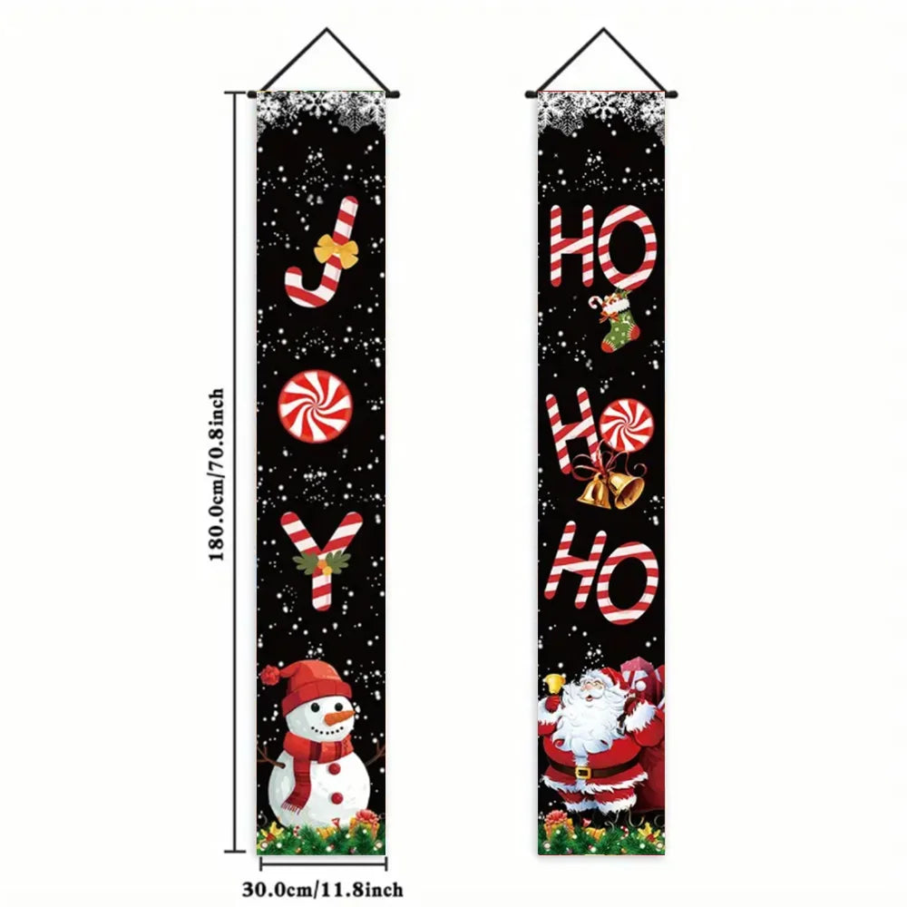 Christmas Hanging Door Banner – Antithetical Couplet Wall Decoration for Merry Christmas 2026 Party & Xmas Gift