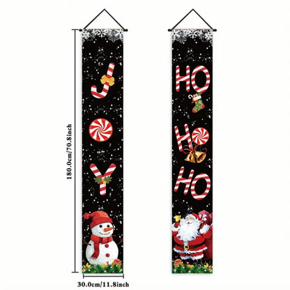 Christmas Hanging Door Banner – Antithetical Couplet Wall Decoration for Merry Christmas 2026 Party & Xmas Gift