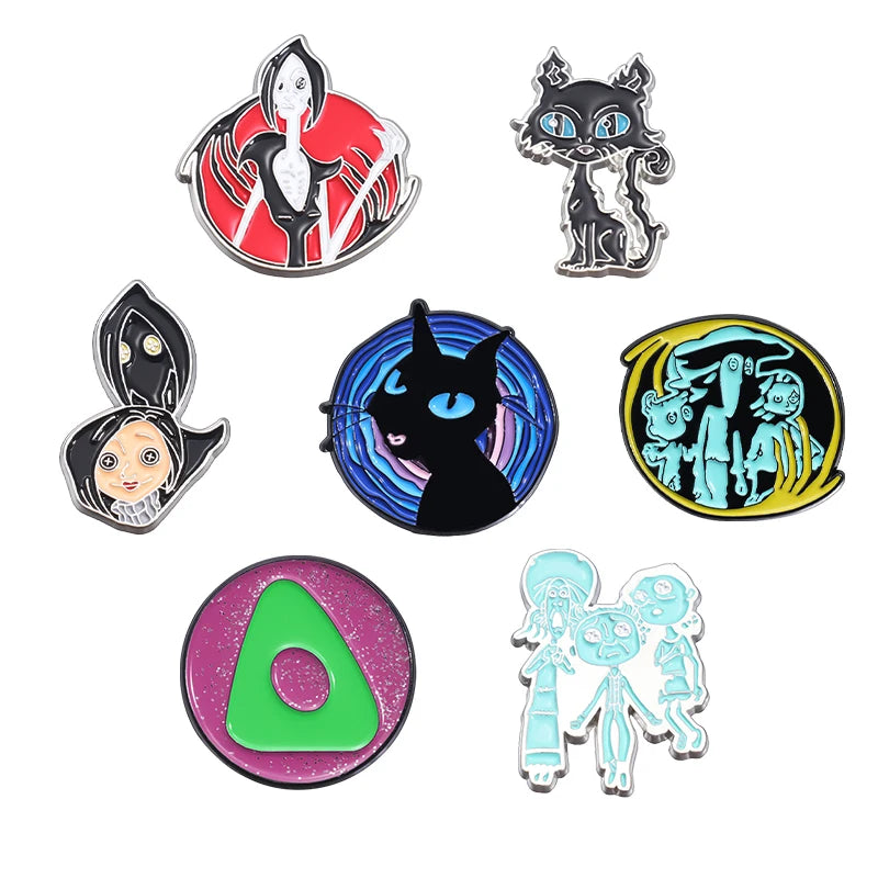 Cartoon Anime Character Enamel Pins – Cute Little Monk Brooches Lapel Badges, Funny Jewelry Gift for Friends