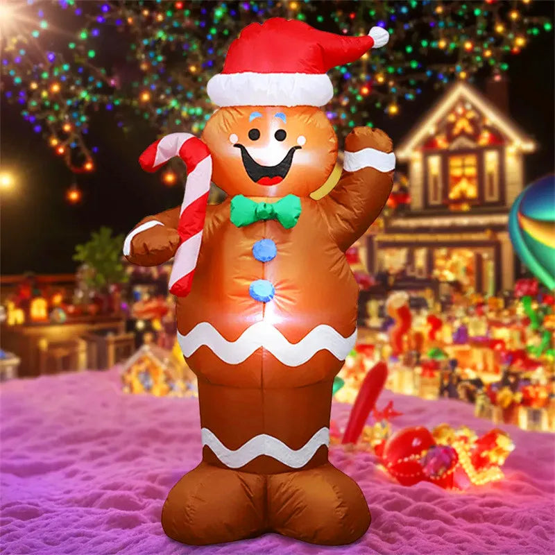 1.8M Inflatable Santa Claus Backpack Toy – Christmas Decoration with LED Light for Indoor & Outdoor Holiday Decor and Gifts