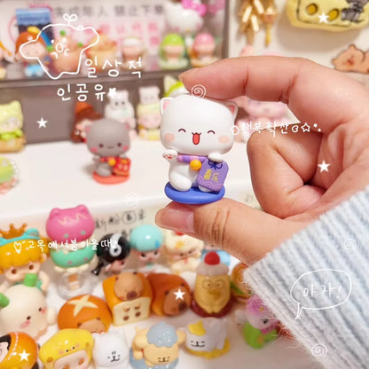 Original Peach Cat and Goma Sweet Mini Universe Blind Box - Cute Mini Collectible Figures for Desk Decor, Display, and Gifts