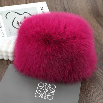 Women’s Winter Fluffy Fur Hat – Thick Warm Faux Fur Ski Cap, Russian Mink Fisherman Style, Windproof