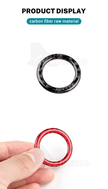 Soft Carbon Fiber Sticker — Interior Trim for Tesla Model 3 Highland 2024 & Model Y 2025, Car Trunk Switch Button Accessory