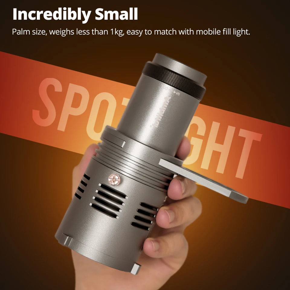 Ambitful AL20 Conical Snoot Optical Condenser - Shaped Beam Light Modifier for Mini Bowens Mount Godox, Yongnuo and Zhiyun Lights