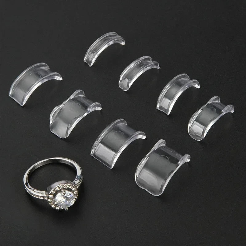 Silicone Invisible Ring Sizer Set – 8 Sizes Anti-Slip Ring Adjuster & Retainer for Loose & Large Rings Fit Fix Holder