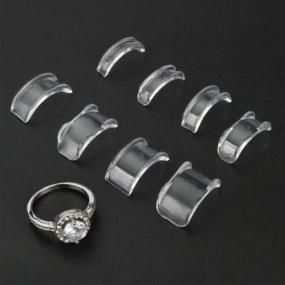 Silicone Invisible Ring Sizer Set – 8 Sizes Anti-Slip Ring Adjuster & Retainer for Loose & Large Rings Fit Fix Holder