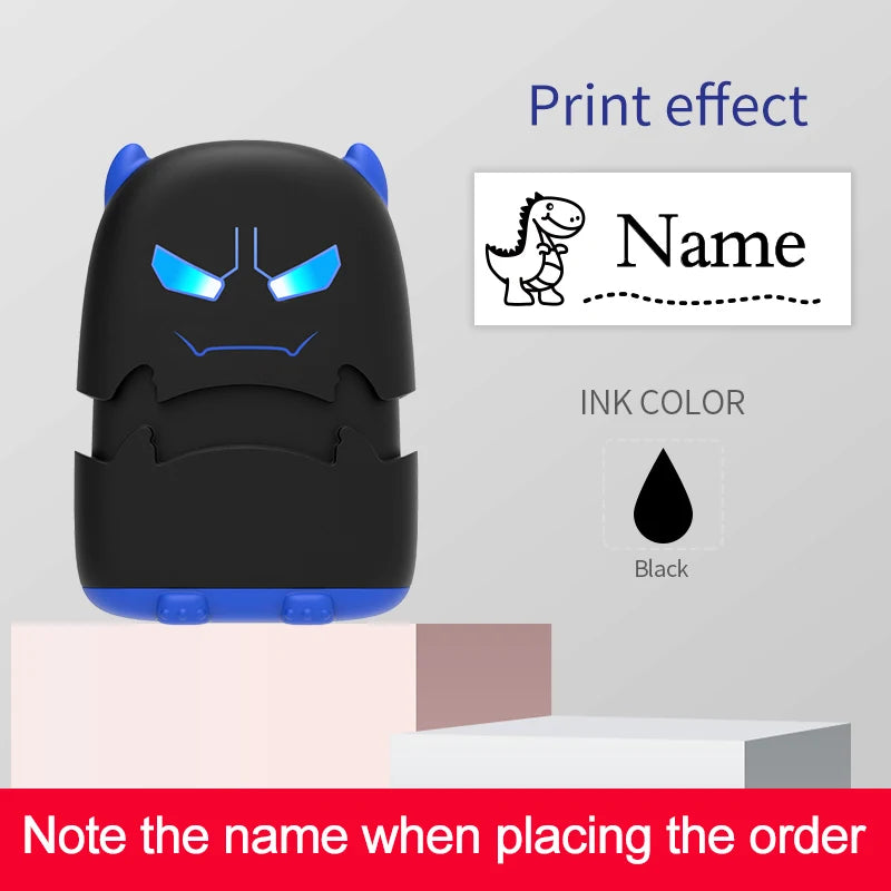 Custom Baby Name Stamp Kit - Reusable Waterproof Ink Stamp for Clothes, School Bags & Personal Items