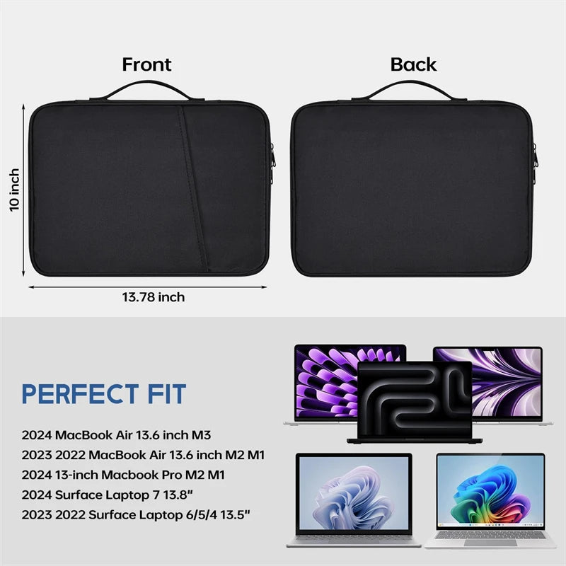 Waterproof Shockproof Laptop Sleeve – Handle Bag Case for MacBook Air 11–13.6 Inch (M2/M3/M4 Chip) Accessories
