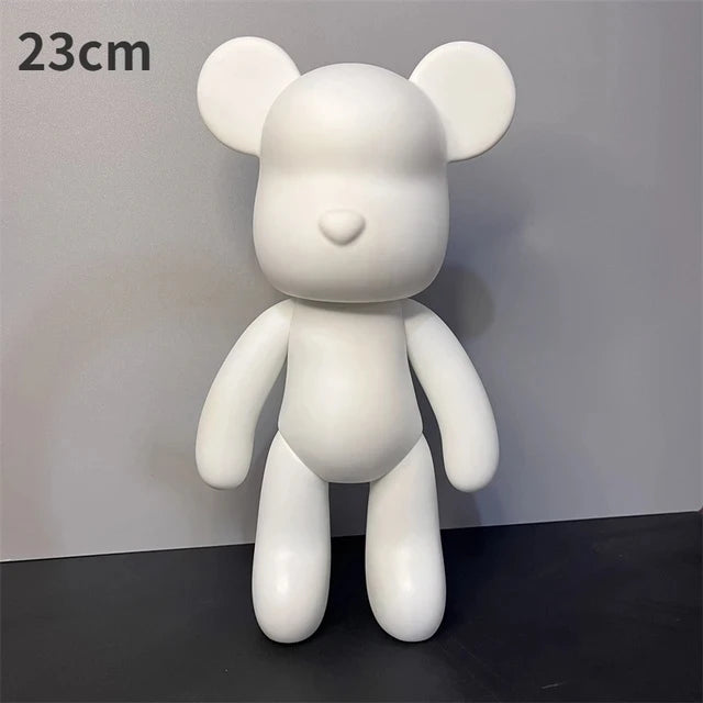 DIY Fluid Bear Sculpture – Handmade Bearbrick Doll Ornament, Graffiti Art Toy & Home Decoration Gift for Parents and Kids