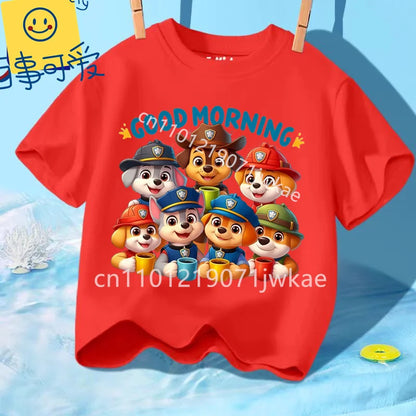Paw Patrol Kids T-Shirt – Skye Cartoon Short Sleeve Summer Top for Boys & Girls Casual Wear Birthday Gift Clothing