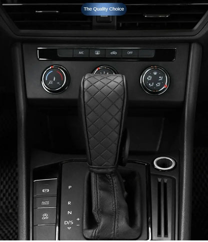 High-Quality Universal PU Leather Gear Shift Cover — Non-Slip, Wear-Resistant for Automatic Cars