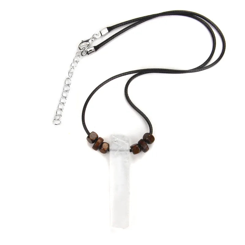 Men's Vintage Rectangle Obsidian Pendant Necklace – Natural Tiger Eye & Labradorite Gem, Leather Rope Braid Healing Jewelry