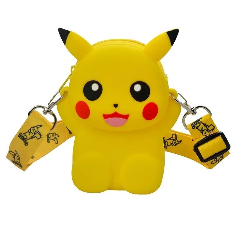 Cute Pikachu Silicone Purse – Pokémon Anime Shoulder Bag for Kids, Small Storage Princess Messenger Gift