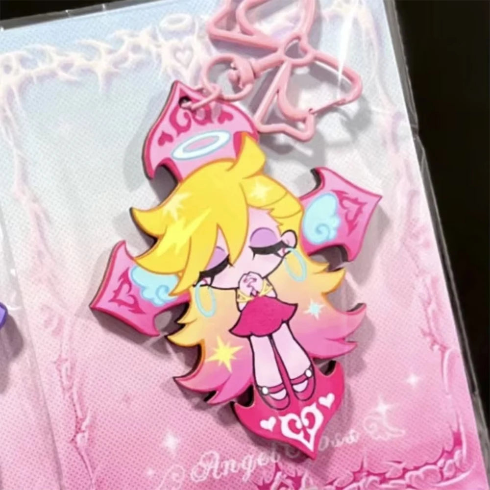 Panty & Stocking Anime Keychain - Kawaii Acrylic Figure Pendant Gift